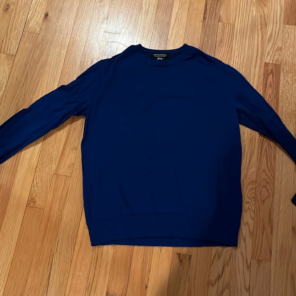 Large dark blue Banana Republic merino wool sweater.